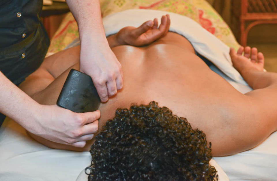 a person getting spa treatment