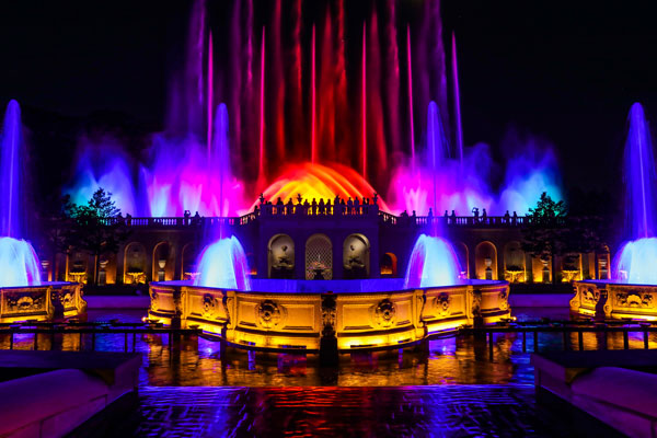 Water Fountain under lights