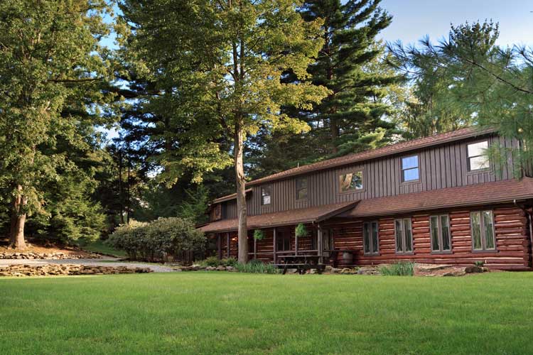 Wooden log house