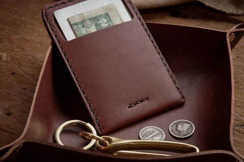 leather wallet keychain