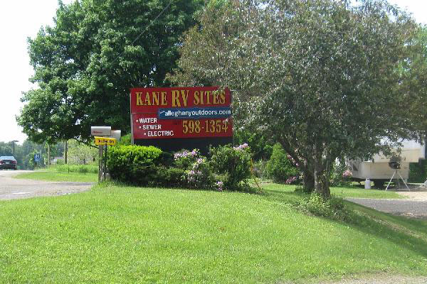 Kane RV sites signage