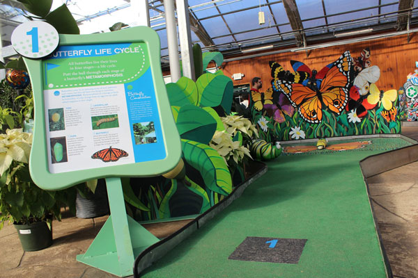 butterfly cycle mini golf course