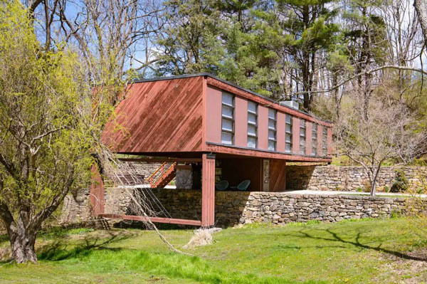 A house with a red roof