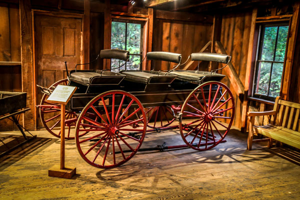 vintage carriage on display