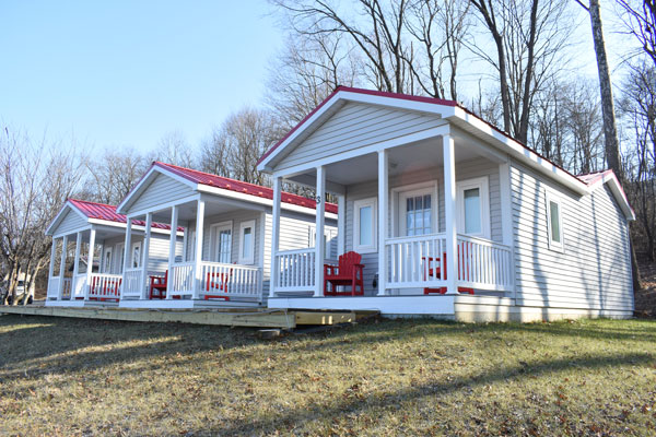 cabin houses row