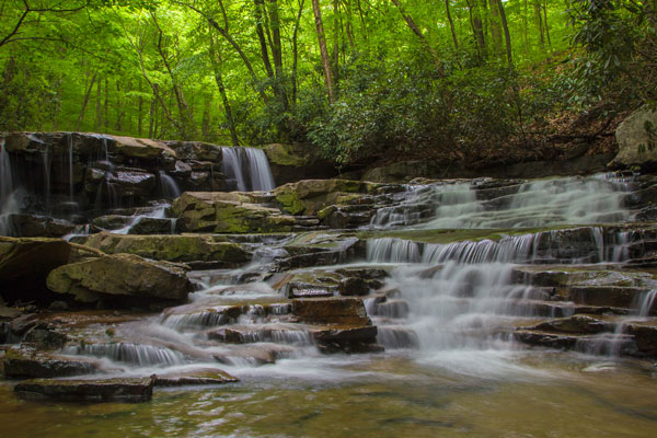 picturesque of beautiful water falls