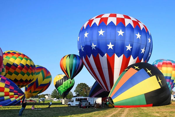 Hot Air Balloons ready for flying