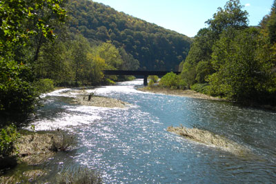 pine creek from pine creek rail trail