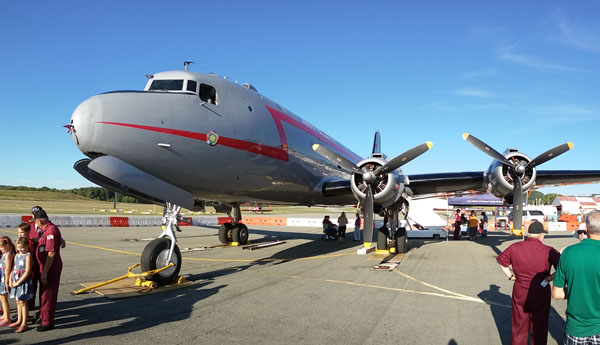 old airplane for exhibit