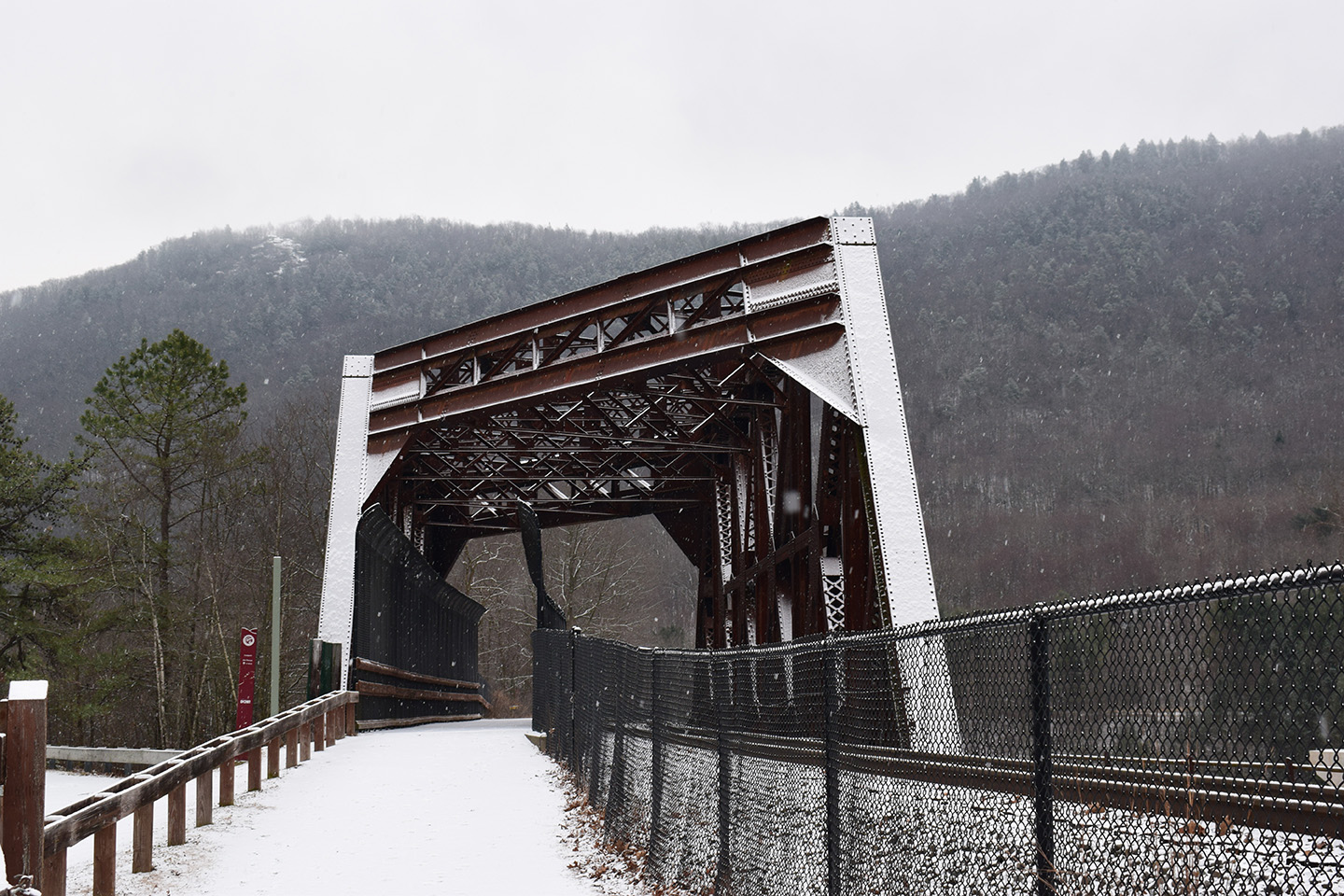 Trails on bridge in Lehigh Gorge State Park