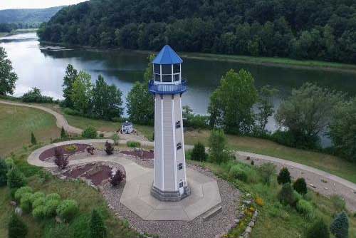 light house by Lake