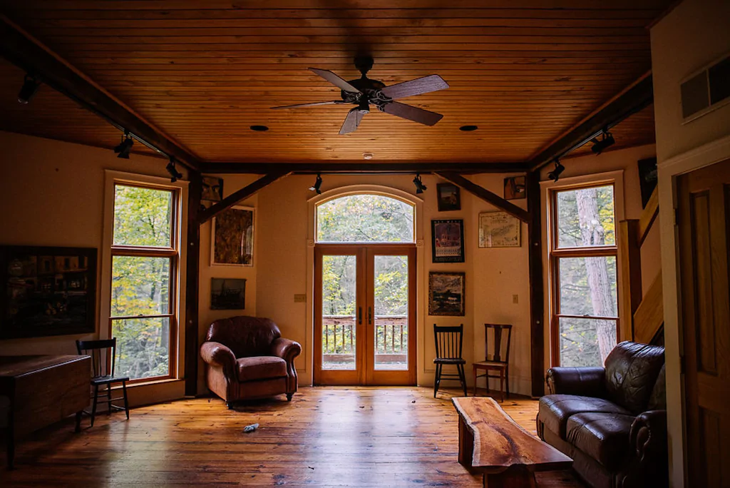 inside hall with chairs
