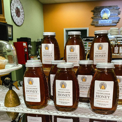 Honey Jar placed on shelf