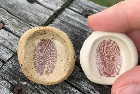 Finger prints on pottery