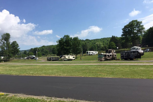 RVs parked on campground