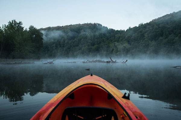 kayaking on Juniata river water trail