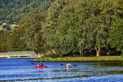 kayaking on Hamlin Lake Potato creek
