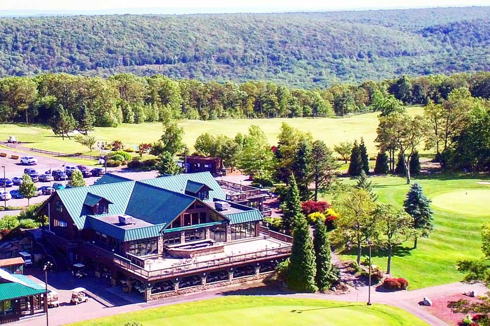 Golf course around the club building