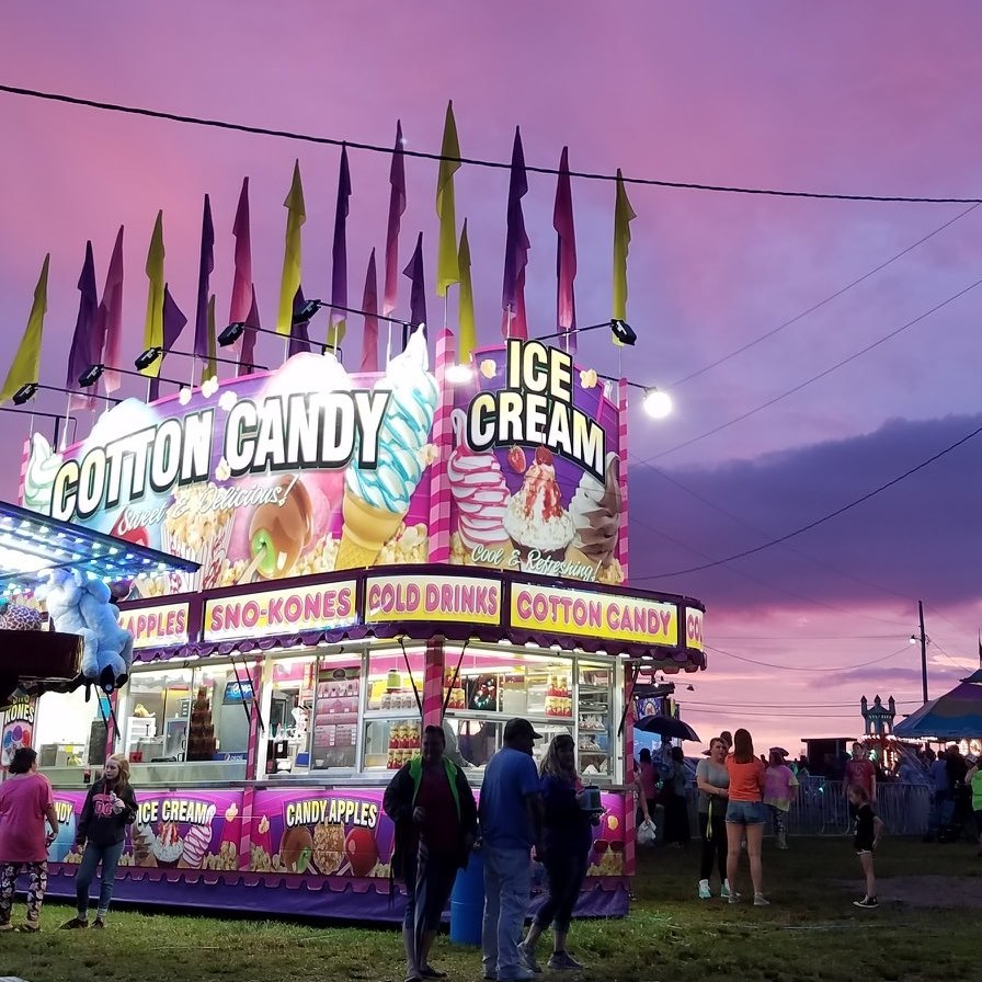 cotton candy icecream stall tioga  county fair