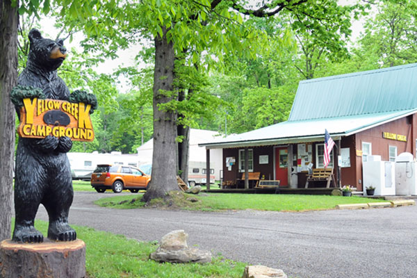 yellow creek campground signage