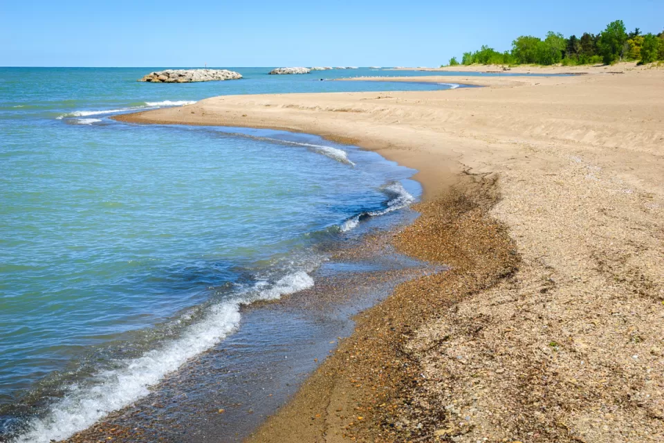 beach by lake