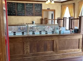 Interior of an ice cream shop