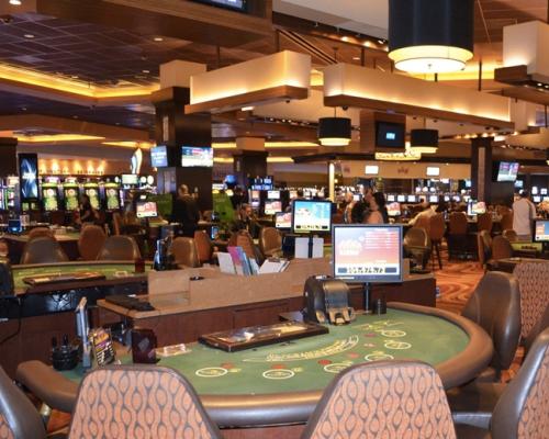 Photo of a table game table on the casino floor at Rivers Casino Pittsburgh