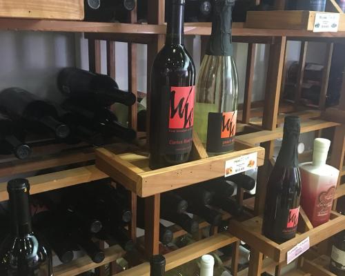 A photo of wine on the shelf at The Winery at Wilcox in Wilcox, PA