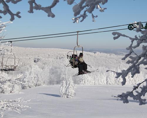 snow chairlift ride