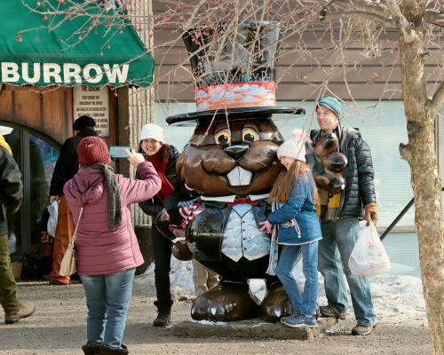 giant fiberglass groundhog