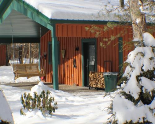 cabin in winter