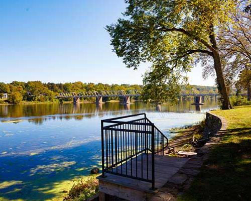 Washington Crossing Historic Park River and Bridge