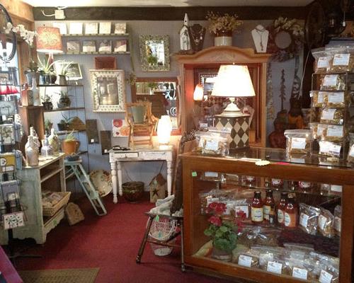 inside antique store