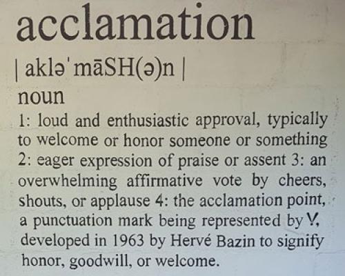 Acclamation dictionary meaning photo