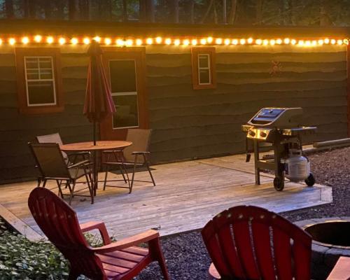 patio with BBQ outside cottage