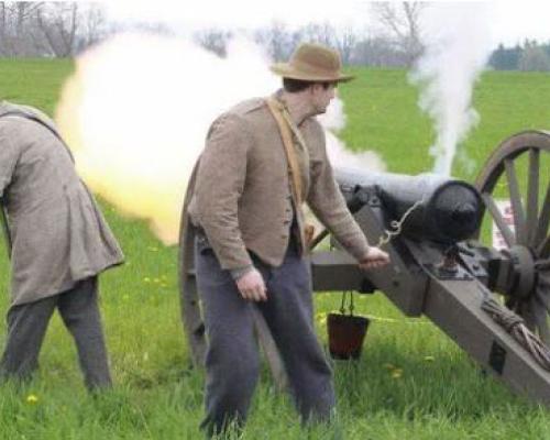 cannon fire at Daniel Lady Farm