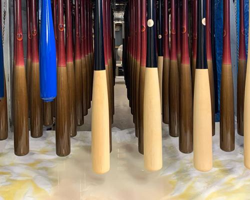 baseball bats in making