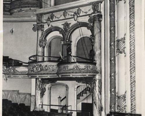 Historical image of Mishler Theatre's box seats