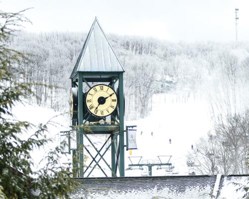 Clock tower at Hidden Valley Resort