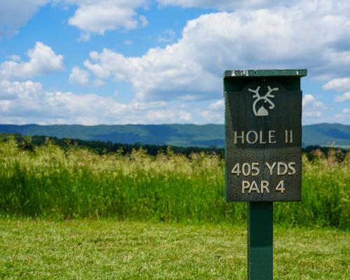 Hole Number sign on Golf Course