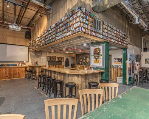 bar counter at naked brewing