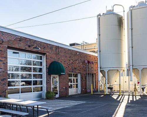 Boilers outdoor at Neshaminy Creek Brewing Company