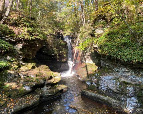 waterfall at ricketts glen state park 