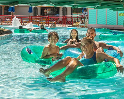 kids enjoying water tubing at Sesame Place