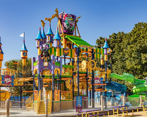 Water park with slides and games at Sesame Place