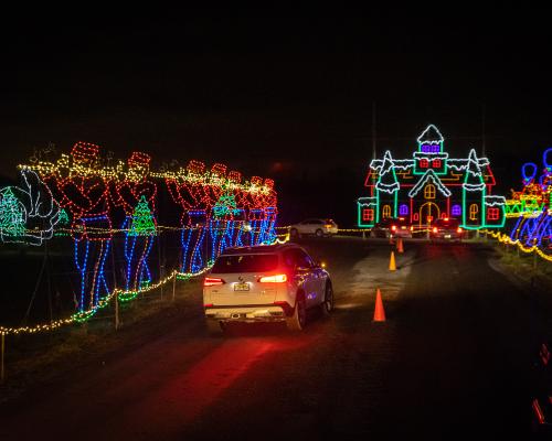 Shady Brook Farm Holiday Lights drive through lights