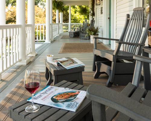 Patio of a bed and breakfast