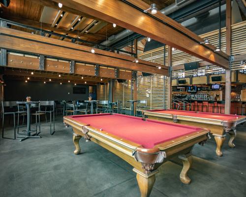 gaming area with billiards table Triumph Brewing Company