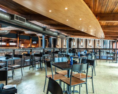Dining tables at Triumph Brewing Company