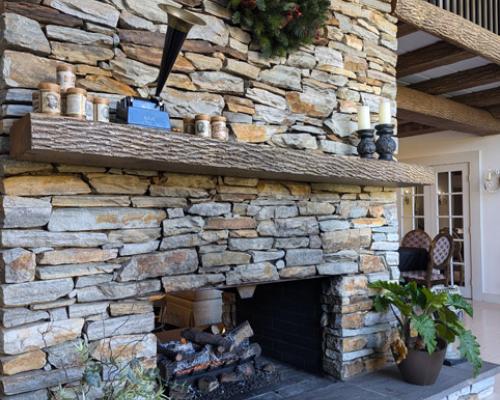 Twin Pine Manor fire place